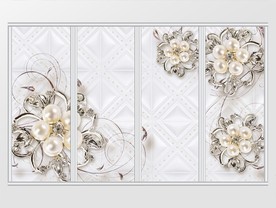 3d简约珠宝珍珠移门