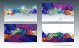 炫彩质感菱形几何图形综合体海报