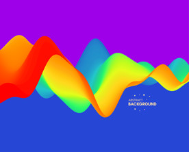 质感炫彩山峰潮流元素