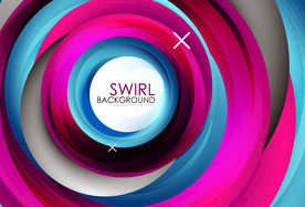 炫彩商业质感旋转空间圆形