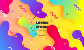 创意旋转商业综合体开业背景板