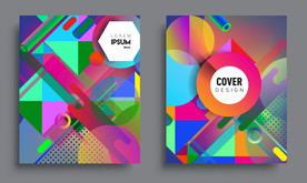 炫彩商业综合体海报几何图形