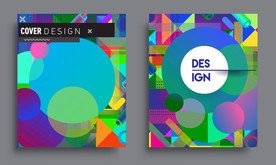 炫彩商业几何图形综合体海报