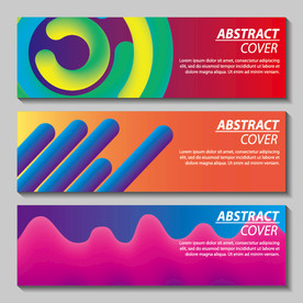 创意炫彩质感商业综合体几何图形