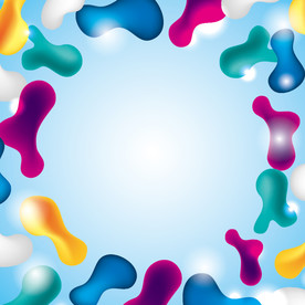 创意炫彩质感几何图形综合体