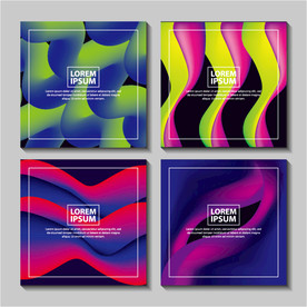 创意炫彩商业综合体几何图形