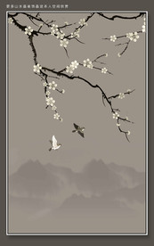 高清分层花鸟装饰画