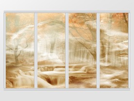 大理石纹风景移门