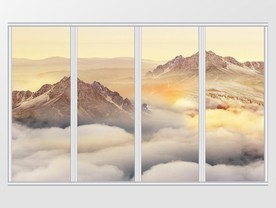 大理石纹风景移门