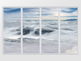 大理石纹风景移门