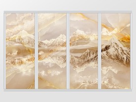 大理石纹风景移门