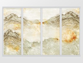 大理石纹山水风景移门