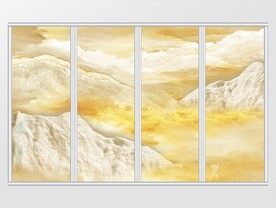 大理石纹山水风景移门