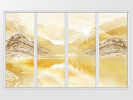 大理石纹山水移门