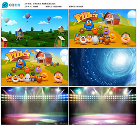 小鸡也疯狂 舞台LED背景视频