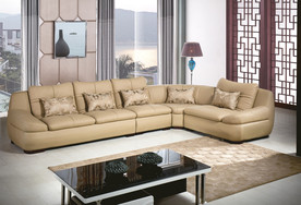 休闲皮沙发背景