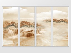 石纹山水移门