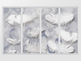 现代简约羽毛移门