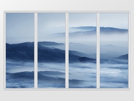 新中式抽象大理石纹移门