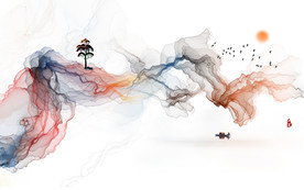 中式抽象山水