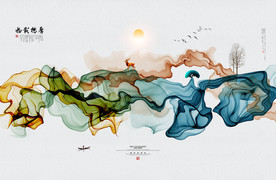 抽象山水