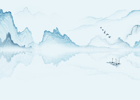 新中式山水背景墙