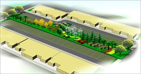 小区停车位绿化效果图