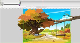 秋天景色秋风吹过视频动画10秒