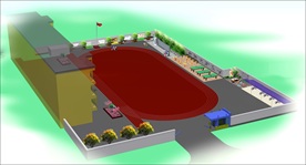 小学绿化效果图