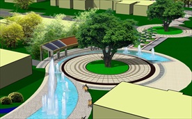 休闲游园局部效果图