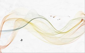 线条创意中式水墨屏风玄关背景底