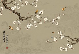 玄关屏风中式古典背景底纹素材水