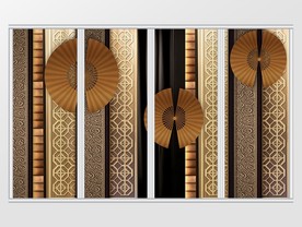 中式雕刻花纹移门