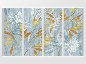 现代清新田园风花卉淡雅移门