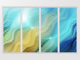 现代简约彩色纹理移门