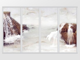 3d金属立体叶子移门