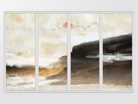 大理石流水移门