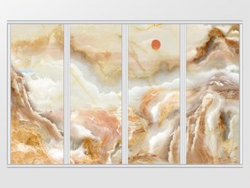 精美山水大理石纹移门