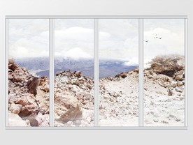 大理石纹山水移门