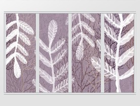 唯美简约抽象叶子移门