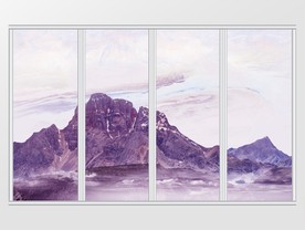 大理石纹特色山水抽象移门