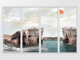 大理石纹高山移门