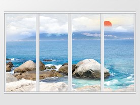 大理石纹高山移门