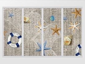 创意地中海儿童房呢海星贝壳移门