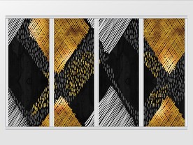 现代简约菱形几何图案移门