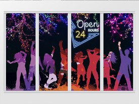 现代荧光炫彩移门