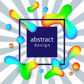 炫彩商业综合体海报几何图形