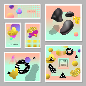 炫彩商业综合体海报几何图形