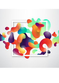 炫彩商业综合体海报几何图形