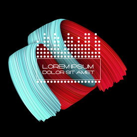 创意炫彩质感商业综合体几何图形